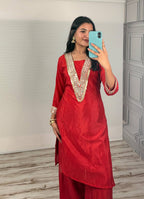 Premium Chinon Silk Festive Co-ord Set