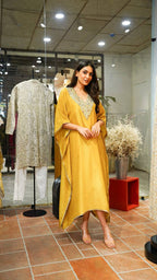 Luxury Silk Kaftan with Crape Lining