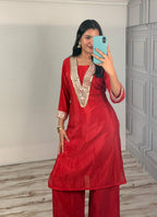 Premium Chinon Silk Festive Co-ord Set