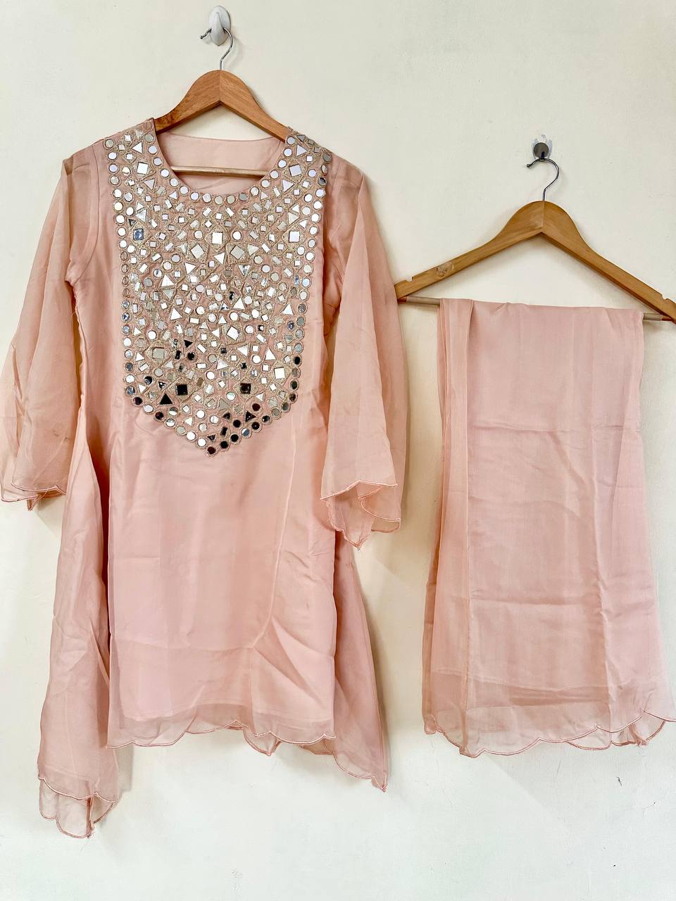 Elegant Tebby Silk Co-ord with Bell Sleeves