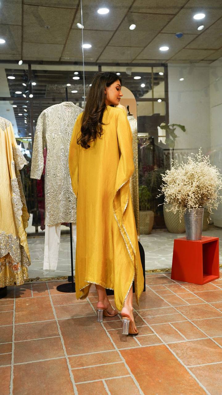 Luxury Silk Kaftan with Crape Lining