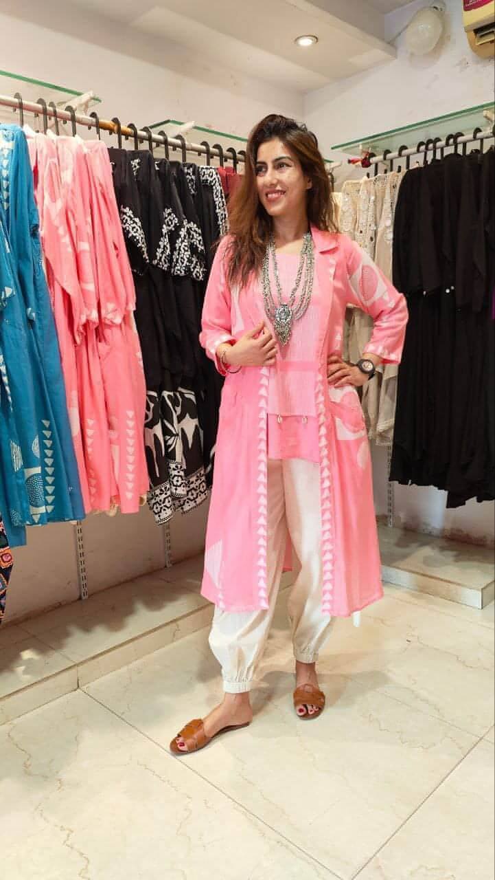 Muslin Cargo Co-ord with Stylish Jacket