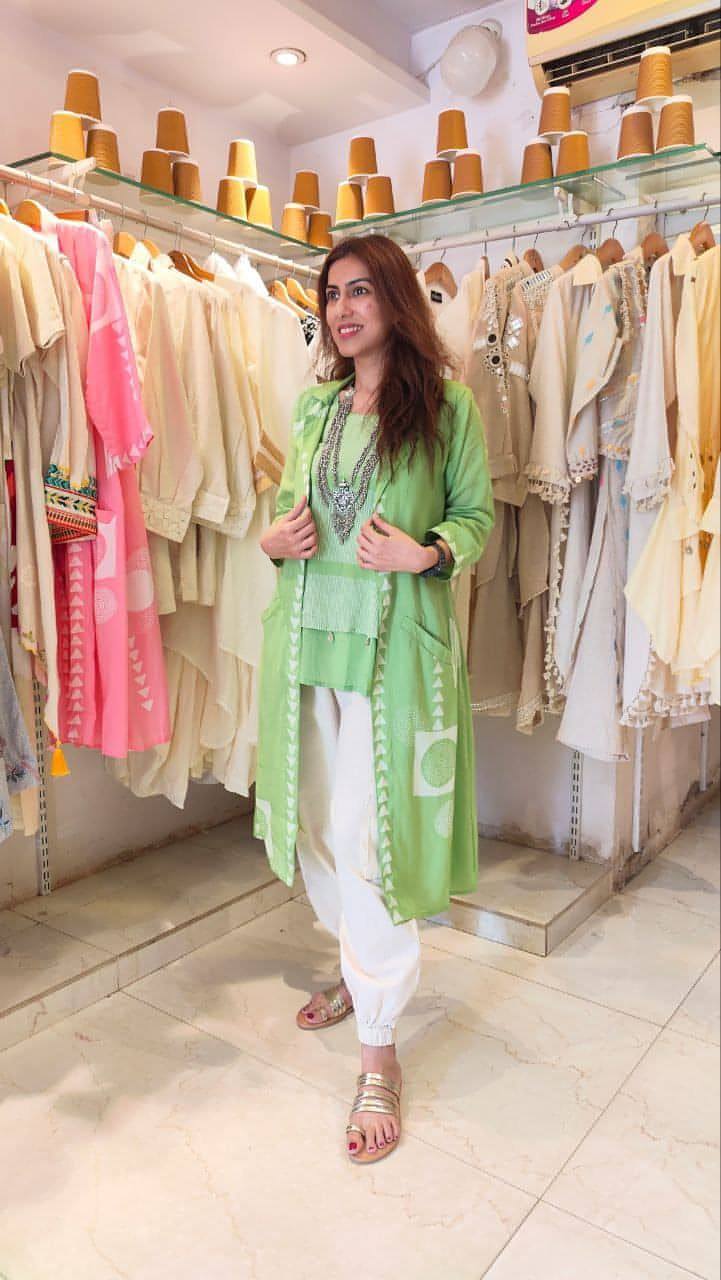 Muslin Cargo Co-ord with Stylish Jacket