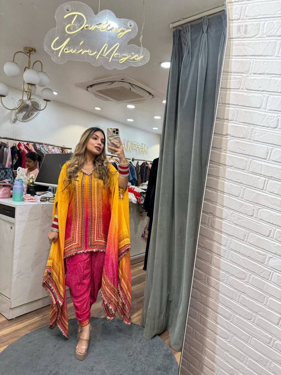 Chinon Silk Designer 3pc Kaftan Ensemble