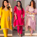 Luxury Chinon Silk Kaftan & Pant Set