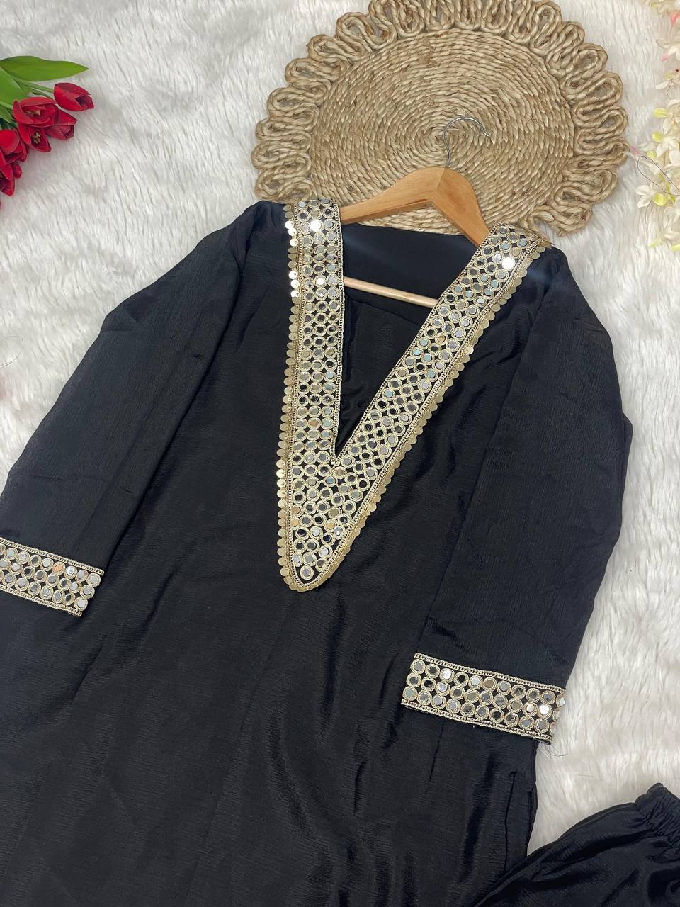 Premium Chinon Silk Festive Co-ord Set