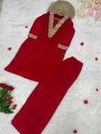 Premium Chinon Silk Festive Co-ord Set