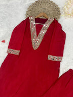 Premium Chinon Silk Festive Co-ord Set
