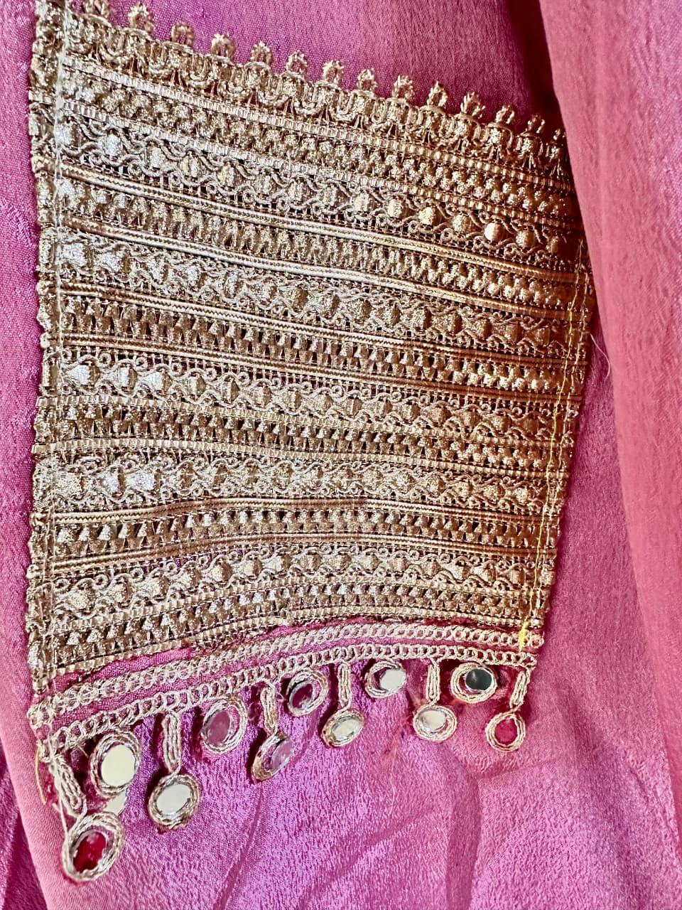 Luxury Chinon Silk Kaftan & Pant Set