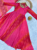 Panchtatva Launching Orignal Bandhani Print 2 piece Gown and Dupatta Set