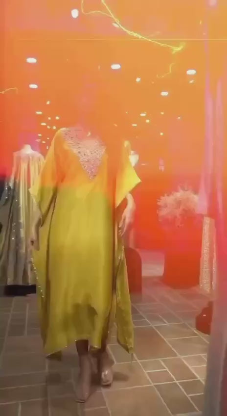Luxury Silk Kaftan with Crape Lining