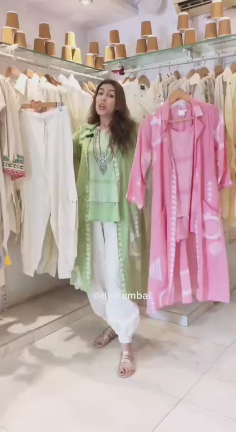 Muslin Cargo Co-ord with Stylish Jacket