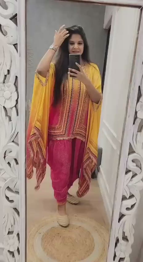 Chinon Silk Designer 3pc Kaftan Ensemble